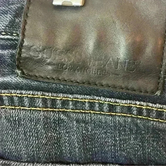 Guess Rebel Straight Leg Denim Jeans Mens 38x30 Dark Wash Blue 5 Pocket Casual - Picture 2 of 11